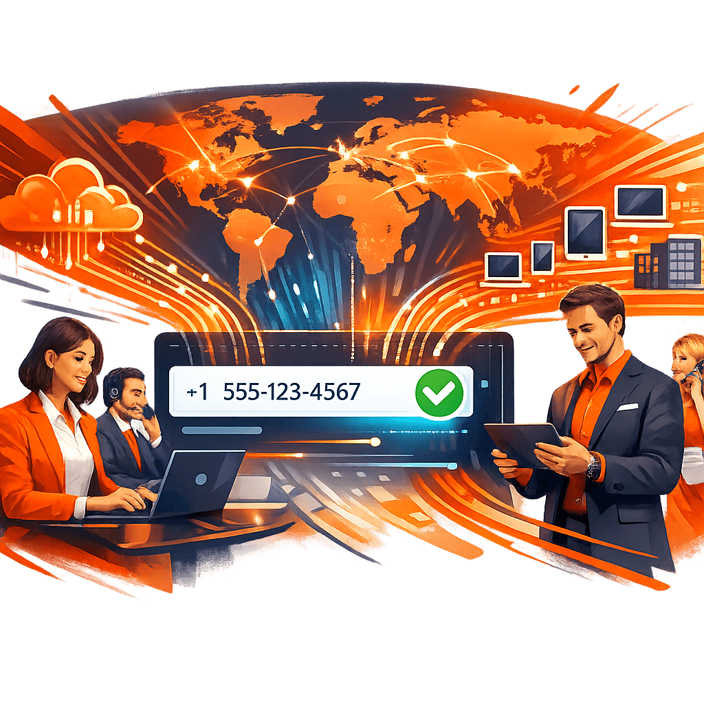 Real-time verification of phone numbers at data entry point