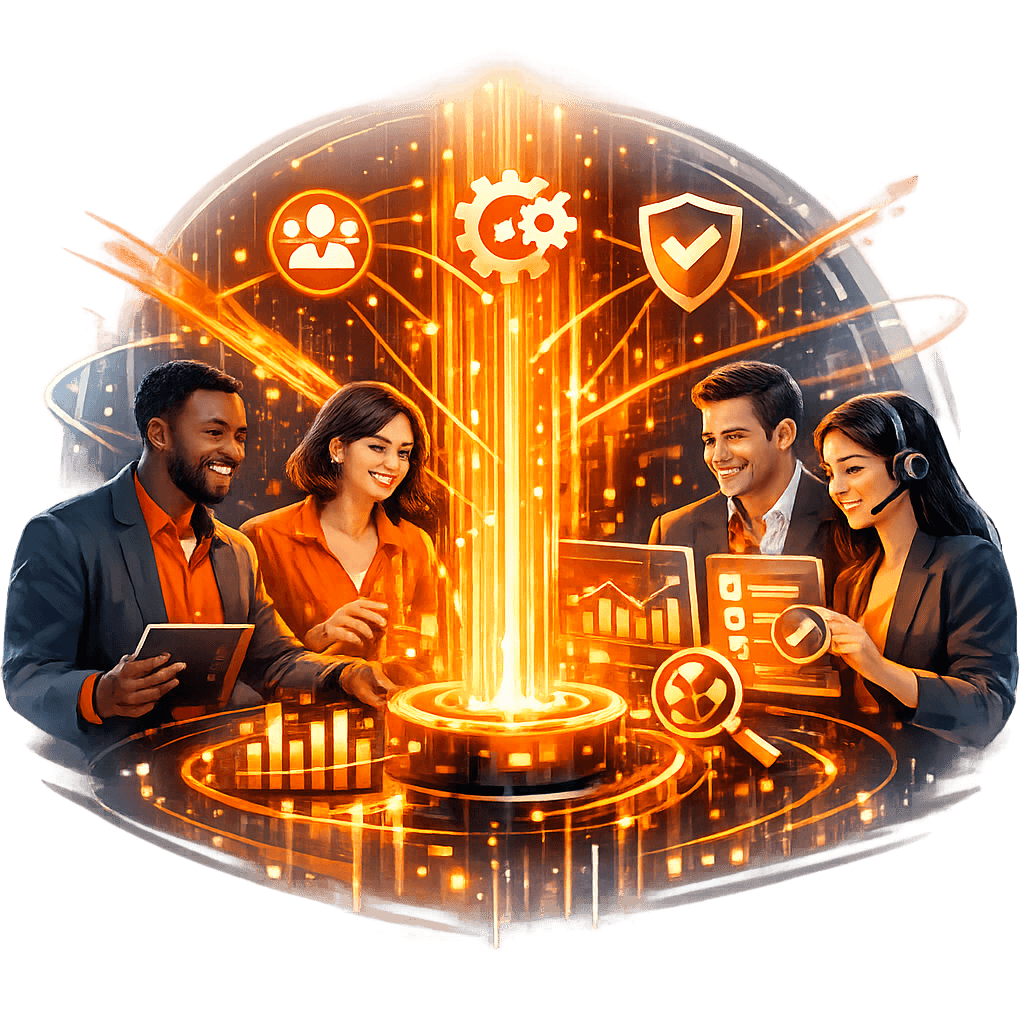 Sales team benefiting from verified lead data automation