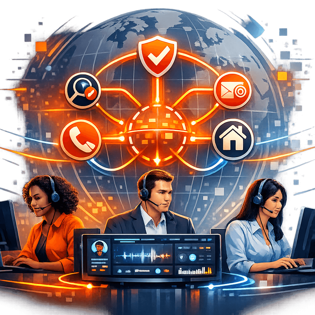 Schéma de flux ApexVerify montrant l’intégration avec les systèmes de centre d’appels