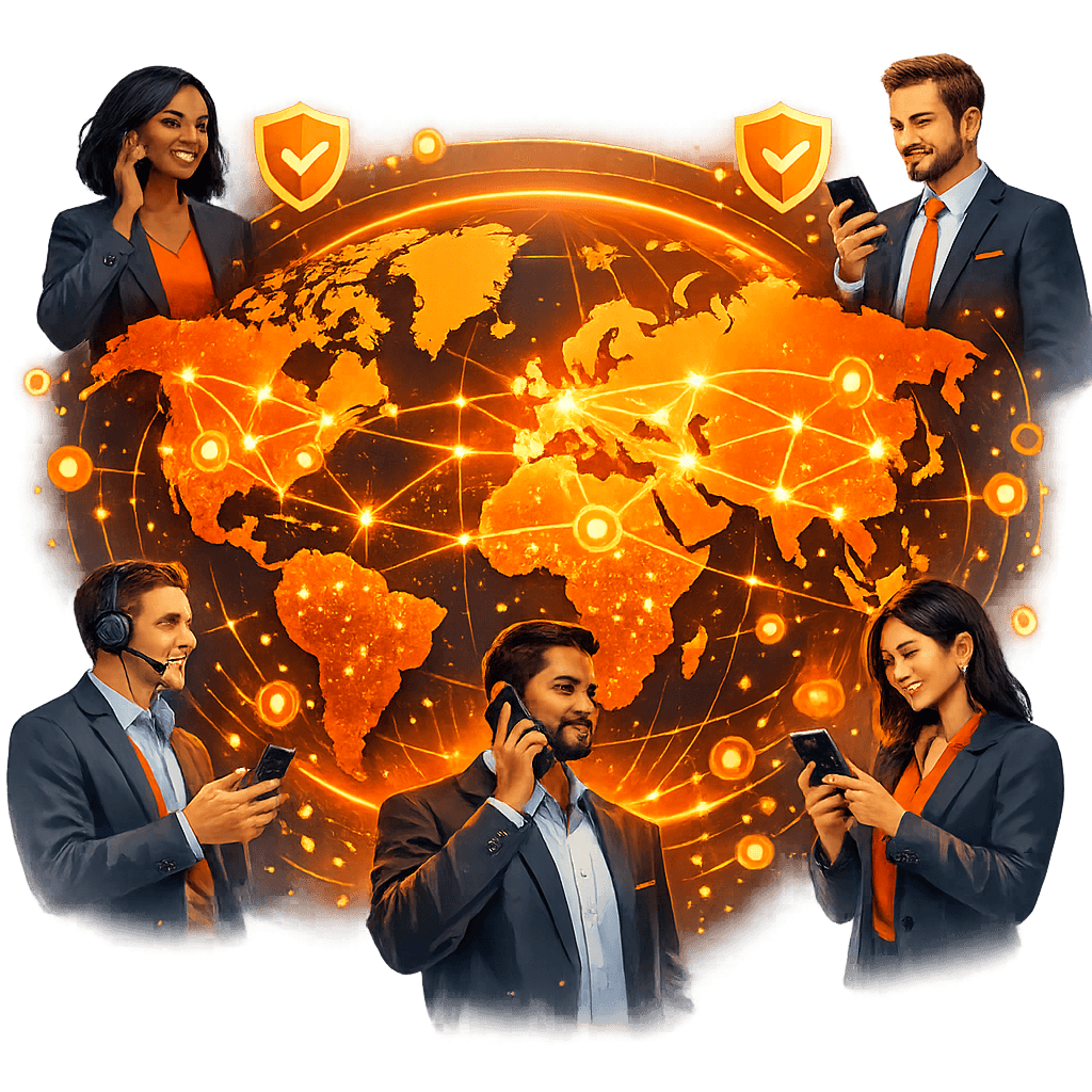 World map showing ApexVerify's global phone verification coverage