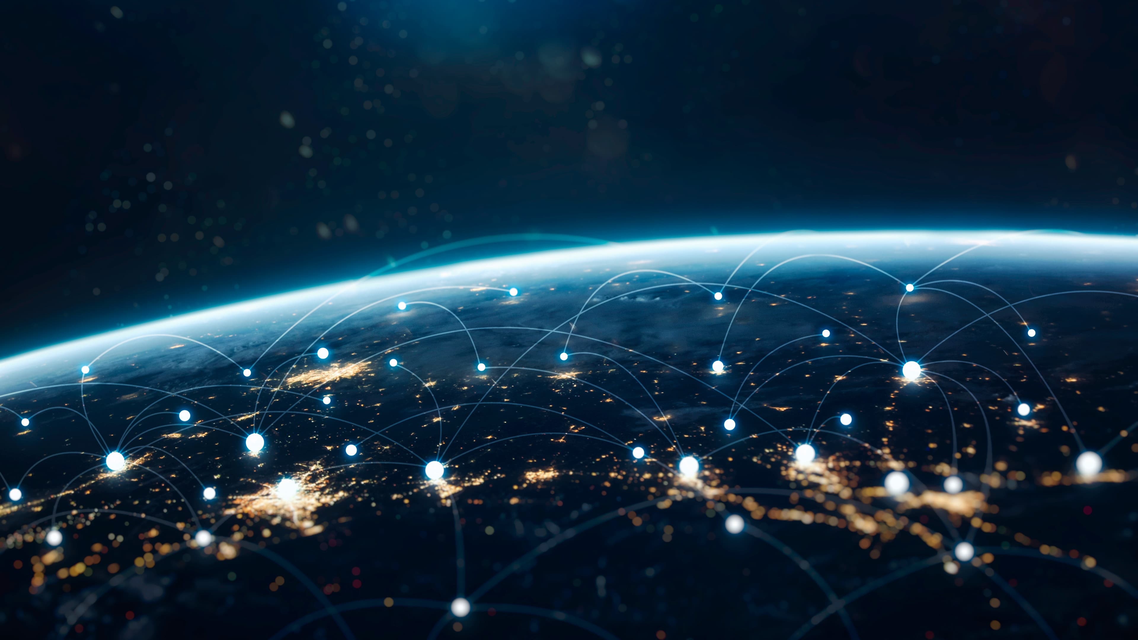 Worldwide Network Connectivity Background Image