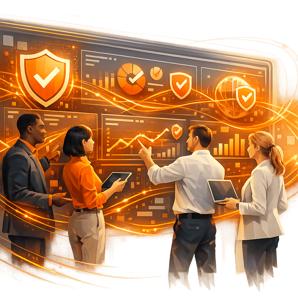 Tableau de bord de conformité montrant la vérification DNC et le respect des réglementations Tableau de bord de conformité montrant la vérification DNC et le respect des réglementations