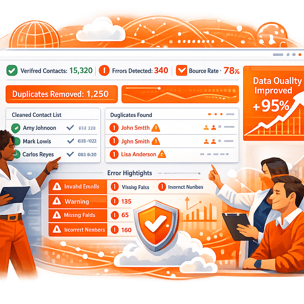 Tableau de bord montrant les résultats de vérification des données et les améliorations de qualité Tableau de bord montrant les résultats de vérification des données et les améliorations de qualité