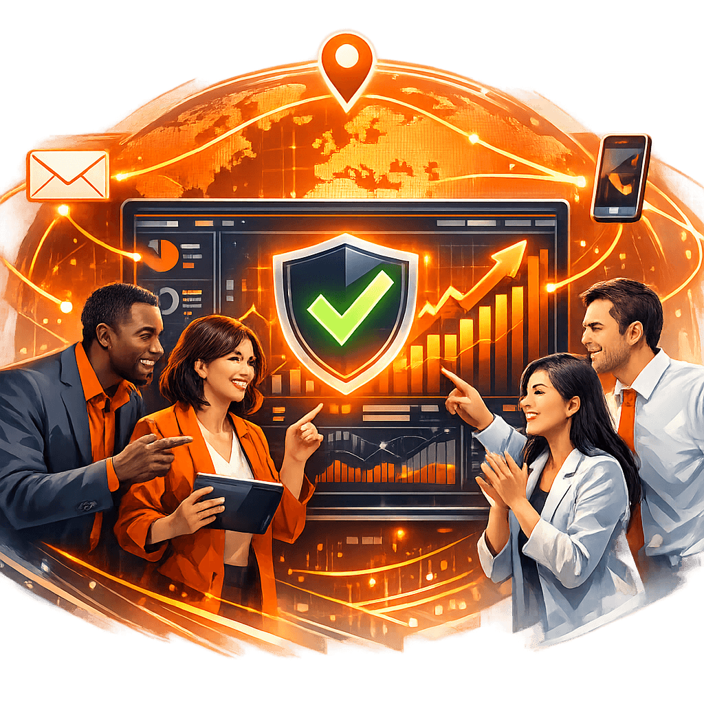 Marketing ROI dashboard showing improvement after data verification Marketing ROI dashboard showing improvement after data verification