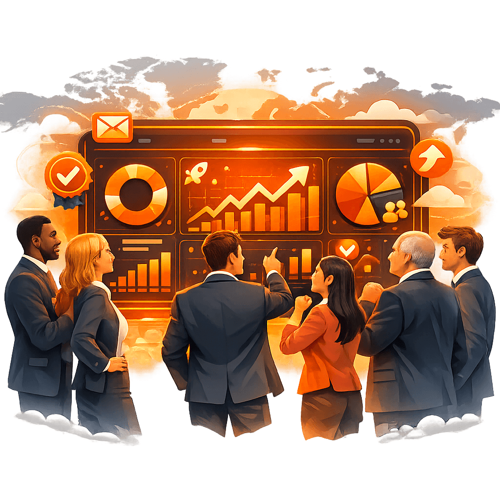 Tableau de bord de productivité d’équipe commerciale affichant des contacts vérifiés et des métriques de prospection réussie Tableau de bord de productivité d’équipe commerciale affichant des contacts vérifiés et des métriques de prospection réussie