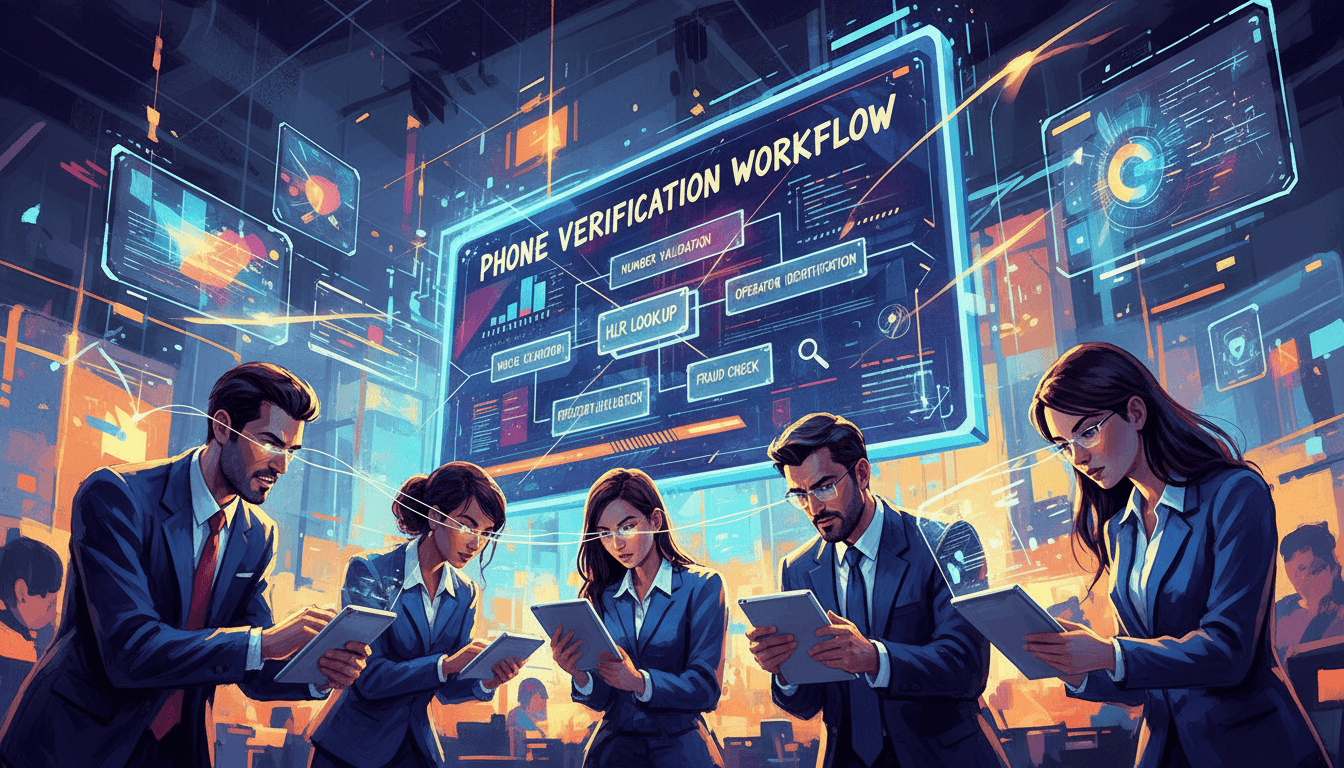 Real-Time Phone Verification Workflow Showing Hlr Lookup Process Real-Time Phone Verification Workflow Showing Hlr Lookup Process