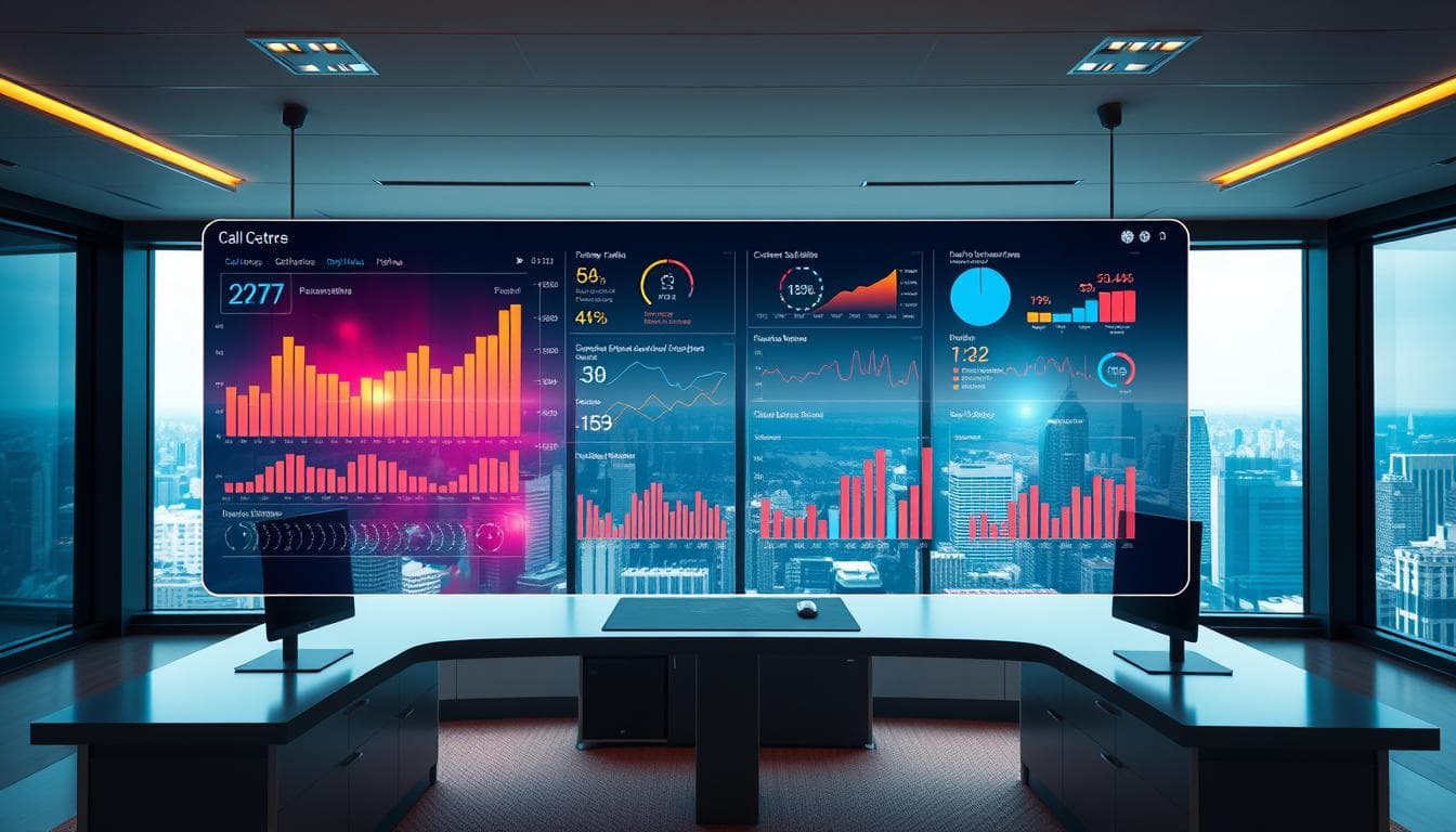 Call Center Metrics Dashboard Showing Performance Call Center Metrics Dashboard Showing Performance